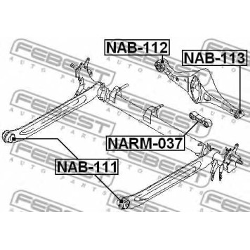 Рычаг независимой подвески колеса FEBEST NARM-037-1