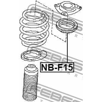 Подшипник опоры стойки амортизатора FEBEST NB-F15-1