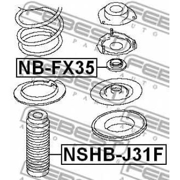 Подшипник опоры стойки амортизатора FEBEST NB-FX35