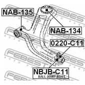 Пыльник опоры шаровой нижнего рычага NBJB-C11, Febest