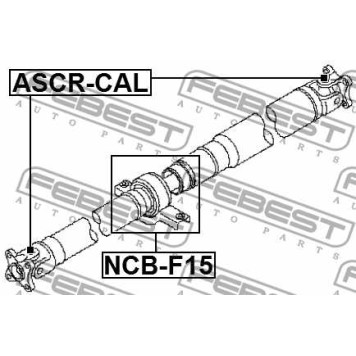 Подшипник подвесной карданного вала подходит для NISSAN JUKE F15 2010.06- [JP] <b>FEBEST NCB-F15</b>-2