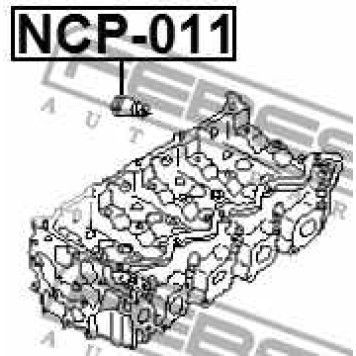 Кольцо уплотнительное форсунки впрыска NISSAN ALMERA N16E 2000-2006 <b>FEBEST NCP-011</b>-2