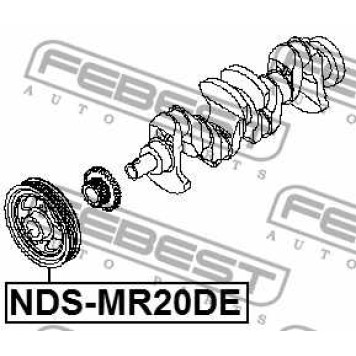 Шкив коленвала NISSAN QASHQAI J10E 2006-2013 <b>FEBEST NDS-MR20DE</b>-1