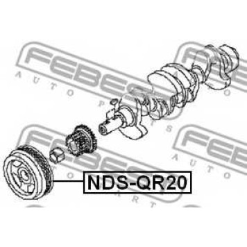 Ременный шкив коленвала FEBEST NDS-QR20