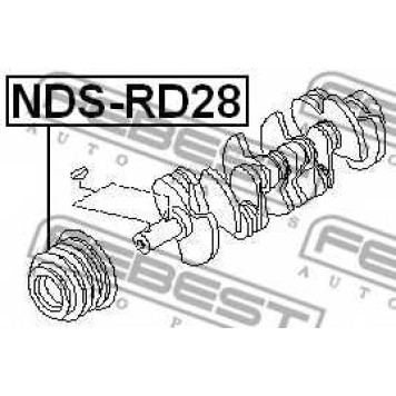 Ременный шкив коленвала FEBEST NDS-RD28