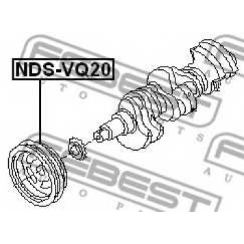 Ременный шкив коленвала FEBEST NDS-VQ20