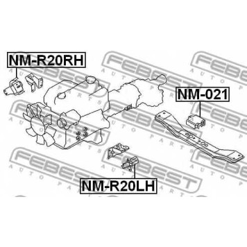 Подвеска двигателя FEBEST NM-021-1