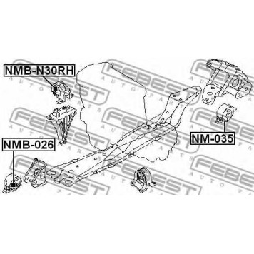 Подвеска двигателя FEBEST NMB-N30RH