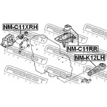Подвеска двигателя FEBEST NM-C11XRH