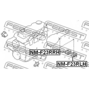 Подвеска двигателя FEBEST NM-F23RRH-1