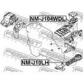 Подвеска коробки передач FEBEST NM-J104WDL