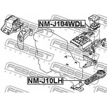 Подвеска коробки передач FEBEST NM-J104WDL
