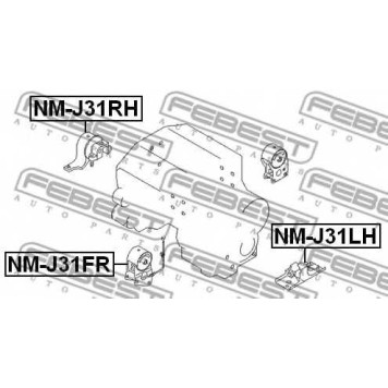 Подвеска двигателя FEBEST NM-J31LH