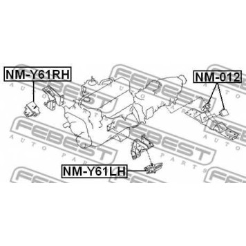 Подвеска двигателя FEBEST NM-Y61RH