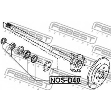 Ремкомплект задней полуоси FEBEST NOS-D40-1