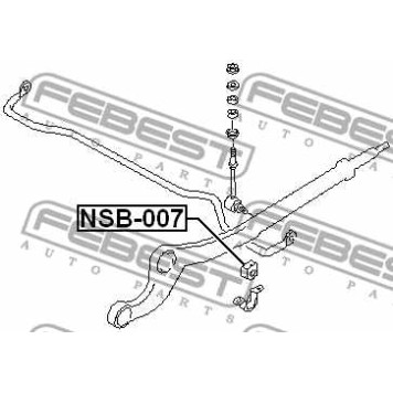 Втулка переднего стабилизатора d15 FEBEST NSB-007-1