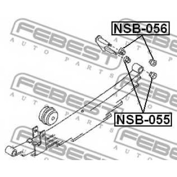 Втулка листовой рессоры FEBEST NSB-055