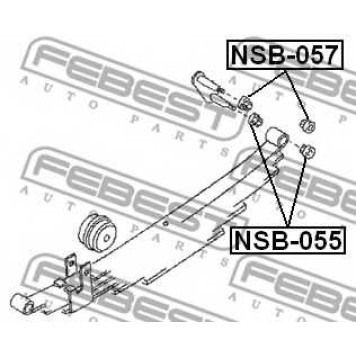 Втулка листовой рессоры FEBEST NSB-057