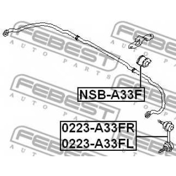 Опора стабилизатора FEBEST NSB-A33F