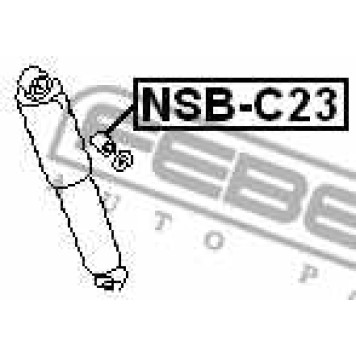 Дистанционная труба, амортизатор FEBEST NSB-C23-1