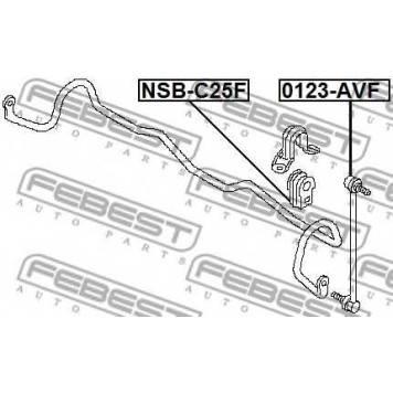 Опора стабилизатора FEBEST NSB-C25F