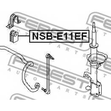 Опора стабилизатора FEBEST NSB-E11EF-1
