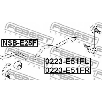 Опора стабилизатора FEBEST NSB-E25F