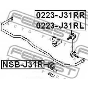 Опора стабилизатора FEBEST NSB-J31R