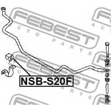 Опора стабилизатора FEBEST NSB-S20F-1