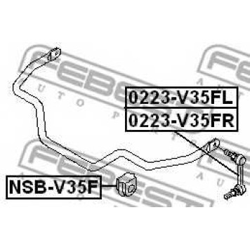 Опора стабилизатора FEBEST NSB-V35F