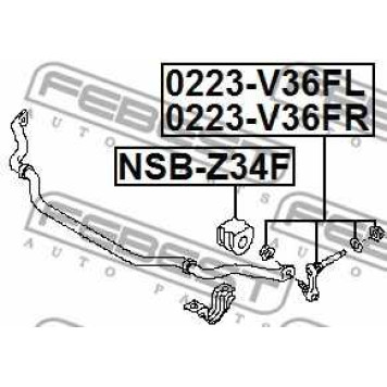 Опора стабилизатора FEBEST NSB-Z34F-1