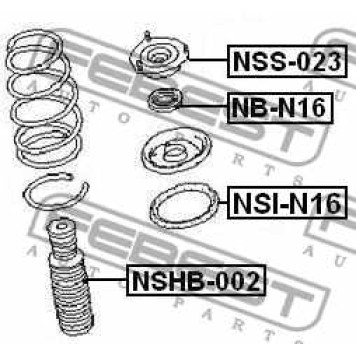 Пыльник амортизатора FEBEST NSHB-002-2