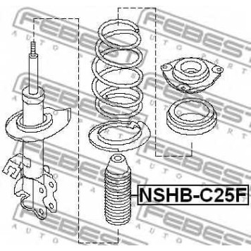 Пыльник амортизатора FEBEST NSHB-C25F-1