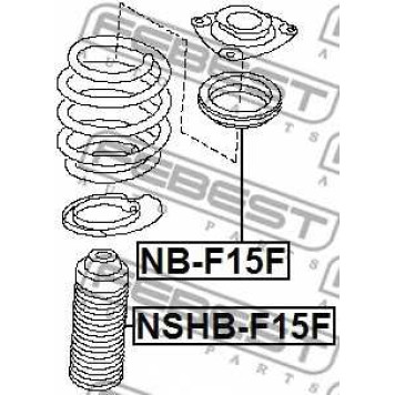 Пыльник амортизатора FEBEST NSHB-F15F