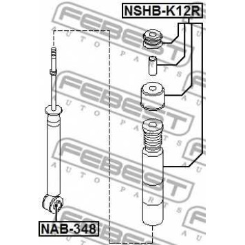 Пыльник амортизатора FEBEST NSHB-K12R