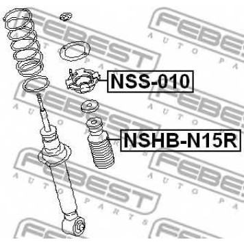 Пыльник амортизатора FEBEST NSHB-N15R