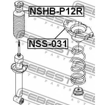 Пыльник амортизатора FEBEST NSHB-P12R