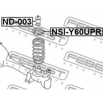 Проставка задней пружины верхняя подходит для NISSAN PATROL(GR) Y61 1997.10-2010.03 [EL] <b>FEBEST NSI-Y60UPR</b>-1