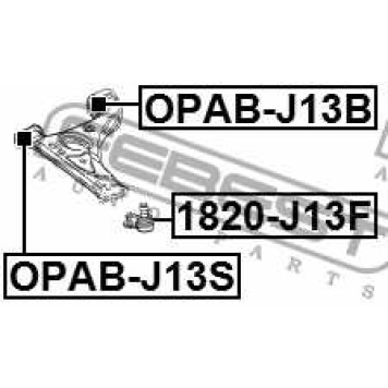 Сайлентблок рычага задний OPEL MOKKA J13 2013- <b>FEBEST OPAB-J13B</b>-2