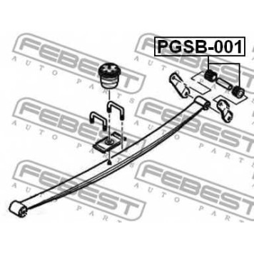 Втулка листовой рессоры FEBEST PGSB-001