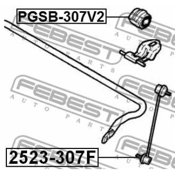 Опора стабилизатора FEBEST PGSB-307FV2-1