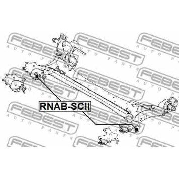 Втулка балки моста FEBEST RNAB-SCII-1