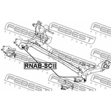 Втулка балки моста FEBEST RNAB-SCII-3