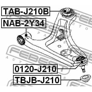 Подшипник опоры стойки амортизатора FEBEST RNB-M2