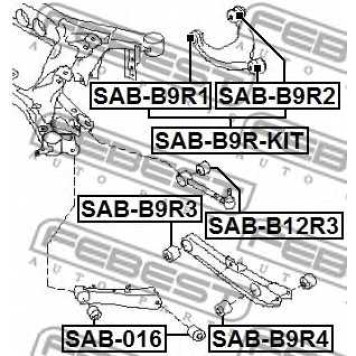 Подвеска рычага независимой подвески колеса FEBEST SAB-B9R4