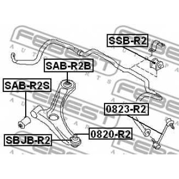 Подвеска рычага независимой подвески колеса FEBEST SAB-R2B