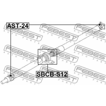 Подшипник подвесной SUBARU IMPREZA (GE/GH) G12 2007-2011 <b>FEBEST SBCB-S12</b>-2