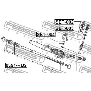 Ремкомплект рул рейки HONDA ACCORD CL# 2002-2008 <b>FEBEST SET-004</b>-1