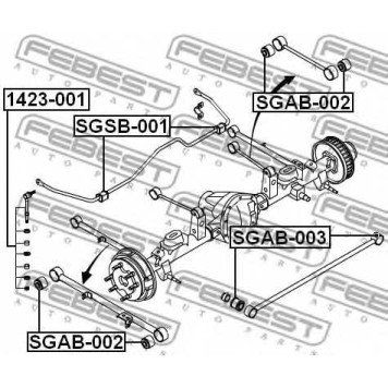Подвеска рычага независимой подвески колеса FEBEST SGAB-002-1