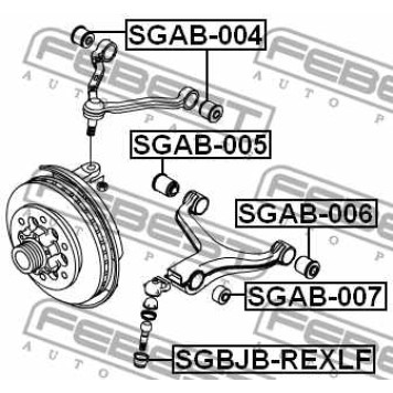 Подвеска рычага независимой подвески колеса FEBEST SGAB-006-2